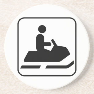 Snowmobile Symbol Coaster