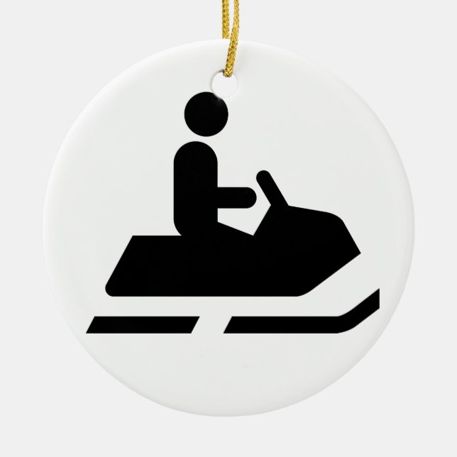 Snowmobile Symbol Ornament (Front)