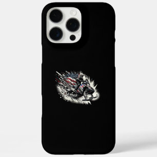 Snowmobile T Snowmobiling Freedom Flag Long Sleeve iPhone 16 Pro Max Case