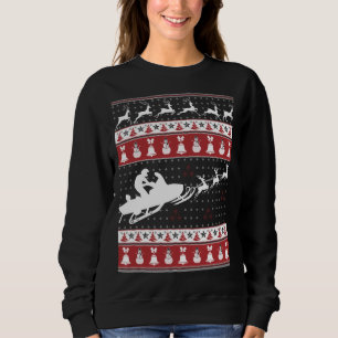 Snowmobile Ugly Christmas Sweater Xmas