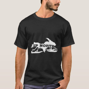 Snowmobile Up North Vintage Motor Sled Gift T-Shirt