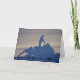 Snowmobiler Holiday Card