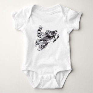 Snowmobiler in Grey Camo Baby Bodysuit