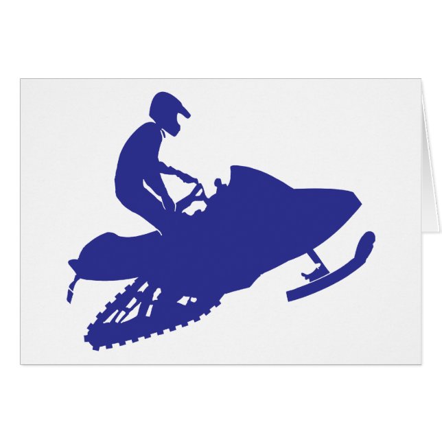 Snowmobiler/Navy Blue Sled (Front Horizontal)
