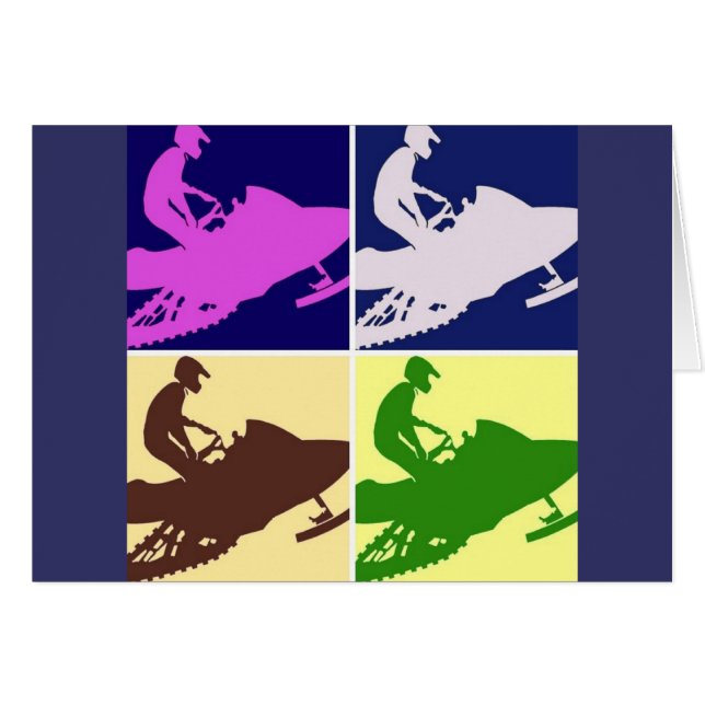 Snowmobiler/Pop Art (Front Horizontal)