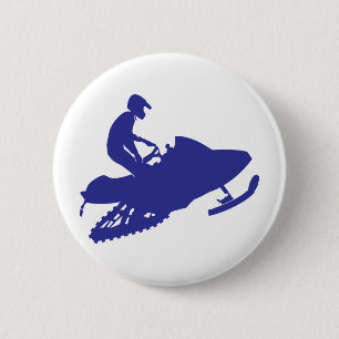 Snowmobiler/Sledder 6 Cm Round Badge