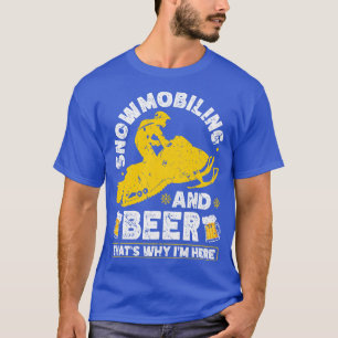Snowmobiling Beer Drinking Men Motor Sled T-Shirt