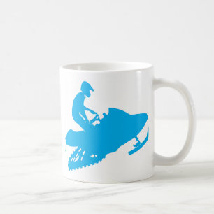 Snowmobiling Blue Sled Coffee Mug