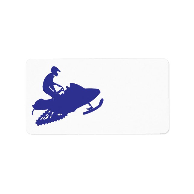 Snowmobiling/Blue Sled Label (Front)
