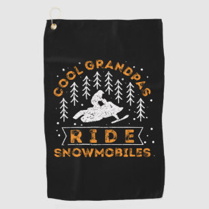 Snowmobiling - Cool Grandpas Ride Snowmobiles Golf Towel