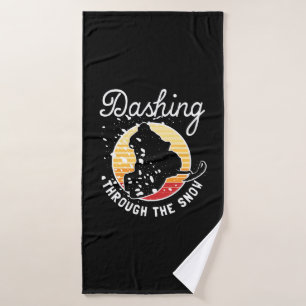 Snowmobiling - Dashing Through The Snow Bath Towel