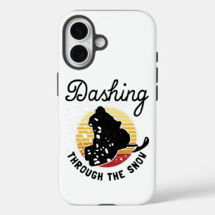 Snowmobiling - Dashing Through The Snow iPhone 16 Case