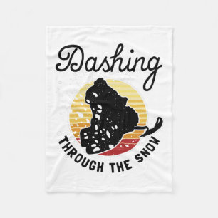 Snowmobiling - Dashing Through The Snow Fleece Blanket