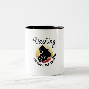 Snowmobiling - Dashing Through The Snow Two-Tone Coffee Mug