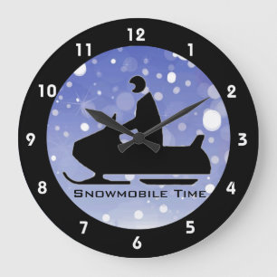 Snowmobiling Design Clock