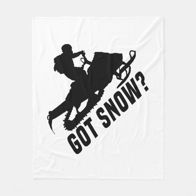 Snowmobiling Fleece Blanket (Front)