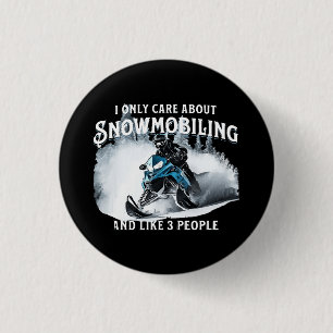 Snowmobiling Funny Snowmobile 3 Cm Round Badge