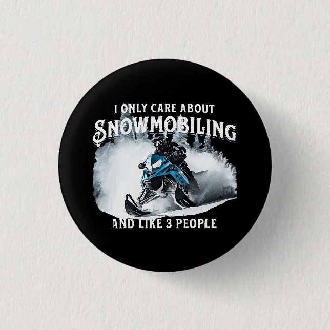Snowmobiling Funny Snowmobile  3 Cm Round Badge (Front)