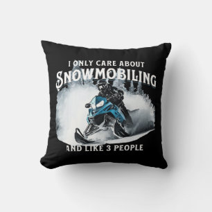 Snowmobiling Funny Snowmobile Cushion