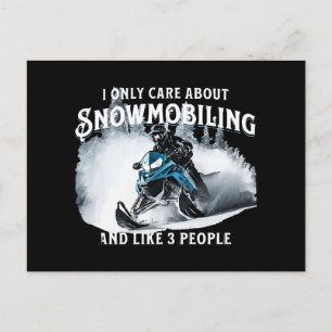 Snowmobiling Funny Snowmobile Holiday Postcard