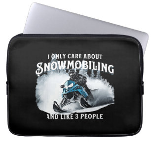 Snowmobiling Funny Snowmobile Laptop Sleeve