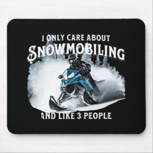 Snowmobiling Funny Snowmobile Mouse Pad