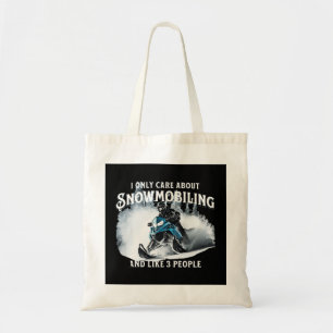 Snowmobiling Funny Snowmobile Tote Bag