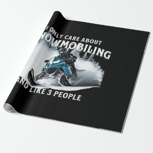 Snowmobiling Funny Snowmobile Wrapping Paper