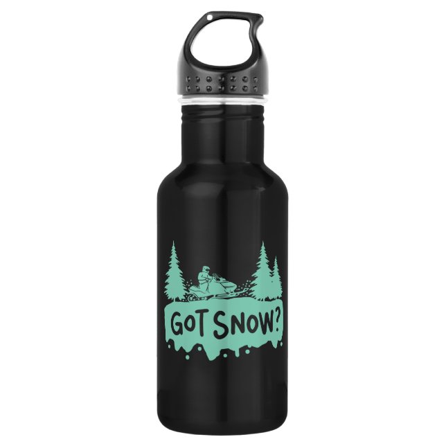 Snowmobiling - Got Snow Funny Snowmobiling 532 Ml Water Bottle (Front)
