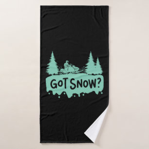 Snowmobiling - Got Snow Funny Snowmobiling Bath Towel