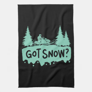 Snowmobiling - Got Snow Funny Snowmobiling Tea Towel