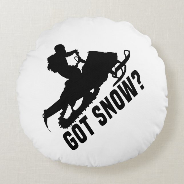 Snowmobiling - Got Snow Snowmobile Gifts Round Cushion (Front)