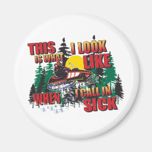 Snowmobiling Humour Magnet