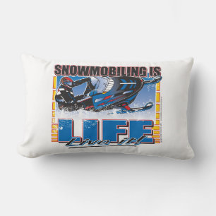 Snowmobiling is Life Live it Lumbar Cushion