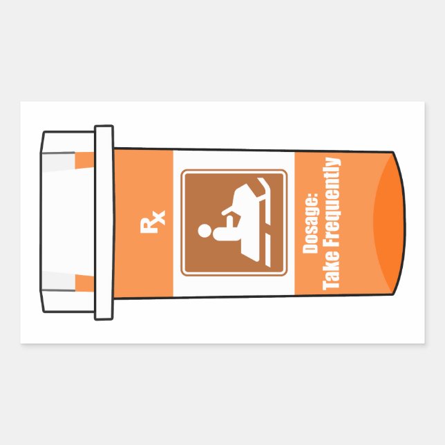 Snowmobiling Is My Drug Rectangular Sticker (Front)