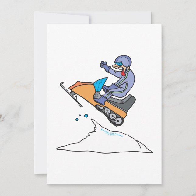 Snowmobiling Jump Invitation (Front)