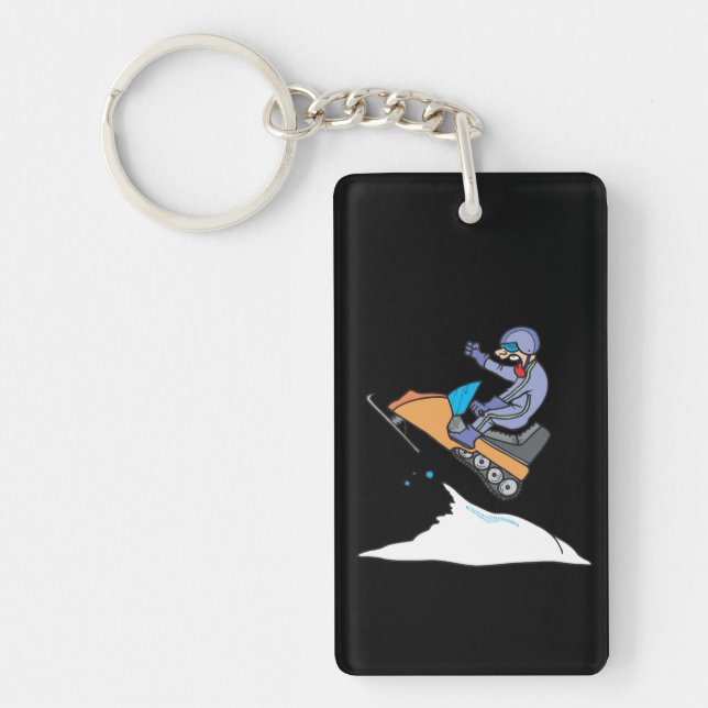 Snowmobiling Jump Key Ring (Front)