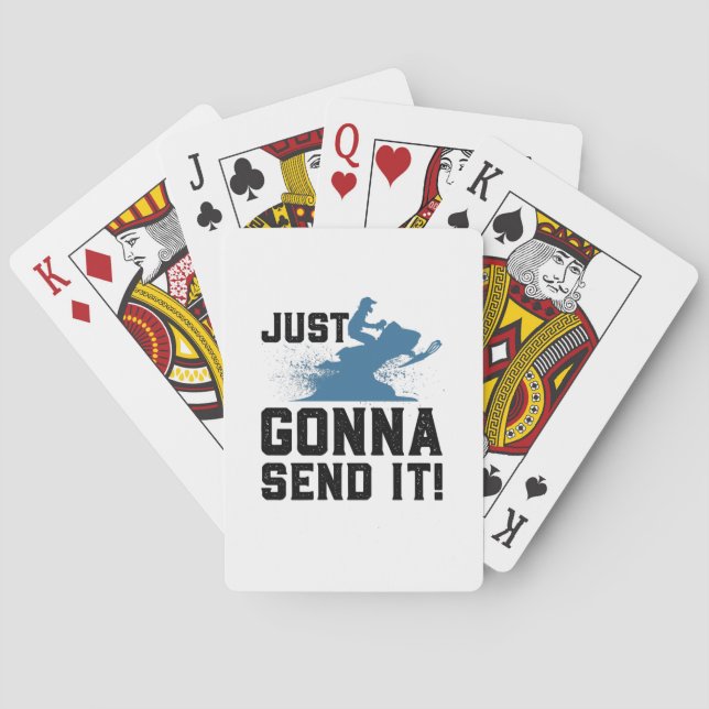 Snowmobiling Playing Cards (Back)