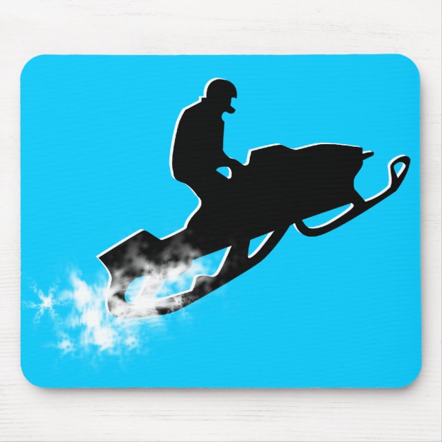 snowmobiling powder trail mouse pad (Front)