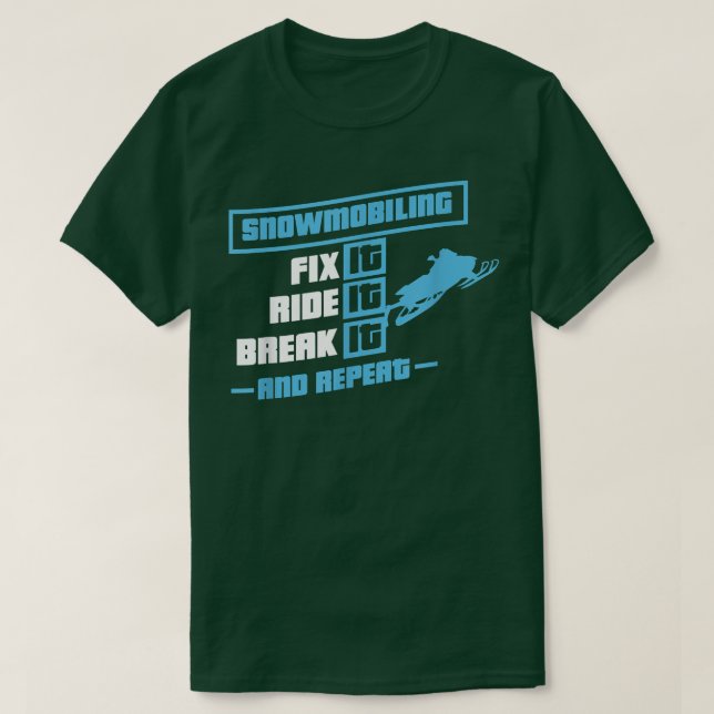 Snowmobiling Snow Mobile Snow Cat  T-Shirt (Design Front)