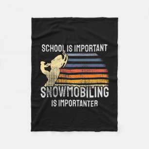 Snowmobiling Snowmobile Fleece Blanket