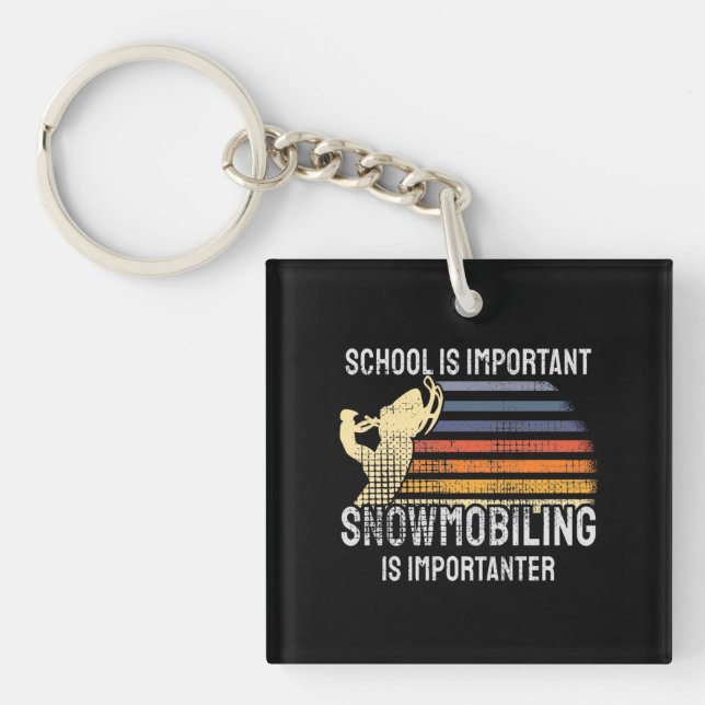 Snowmobiling Snowmobile Key Ring (Front)