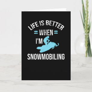 Snowmobiling   Snowmobile Lover Snowmobile Rider Card