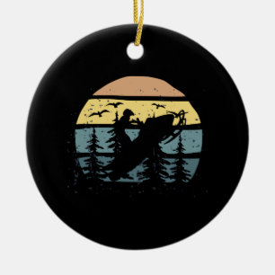 Snowmobiling Snowmobilie Ceramic Ornament