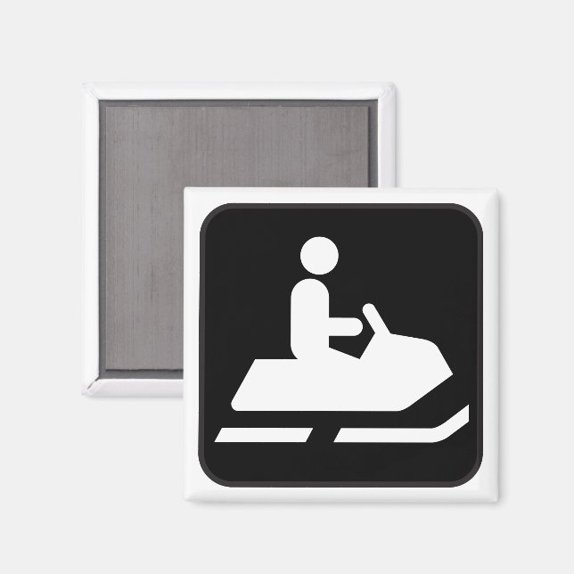 Snowmobiling Symbol Magnet (Front/Back)