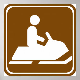 Snowmobiling Trail Highway Sign
