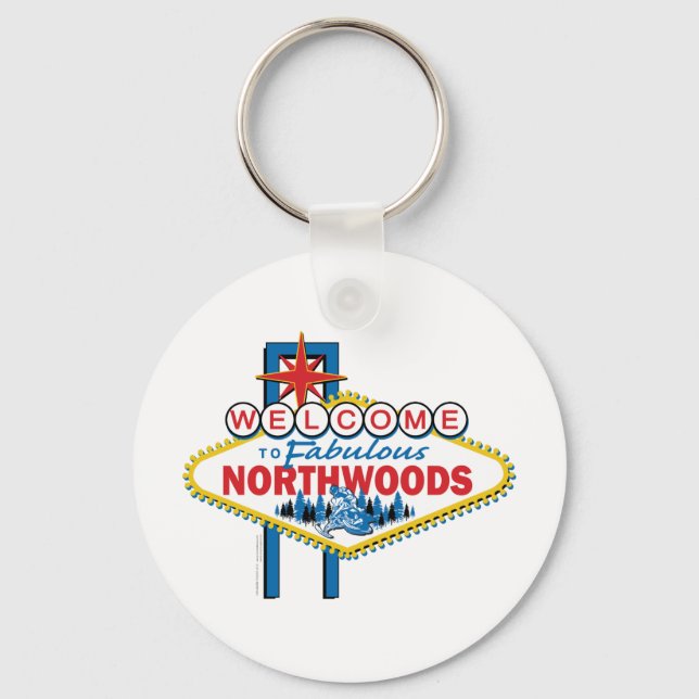 Snowmobiling/Welcome to the Northwoods Key Ring (Front)