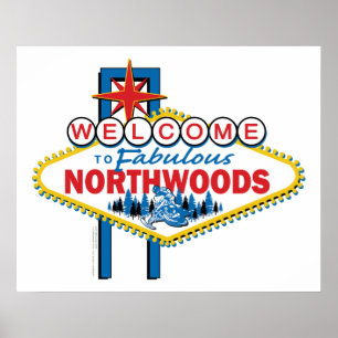 Snowmobiling/Welcome to the Northwoods Poster