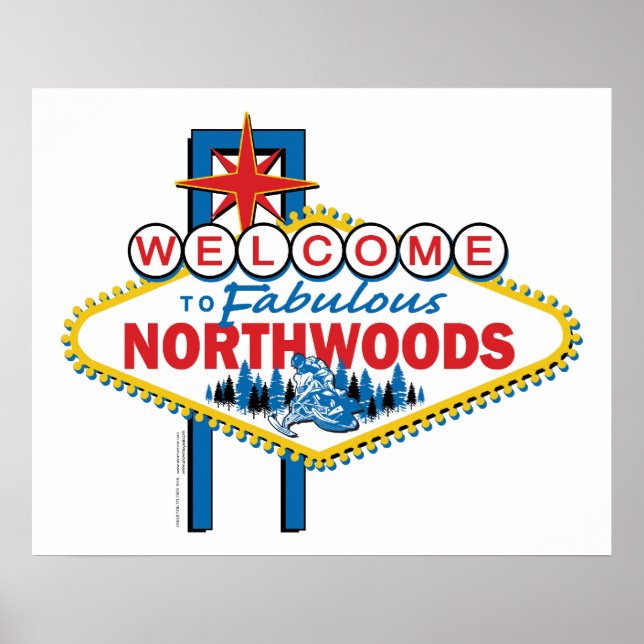 Snowmobiling/Welcome to the Northwoods Poster (Front)