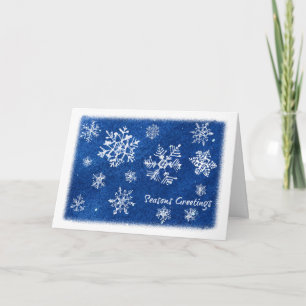 Snowny Night Snowflakes Holiday Card